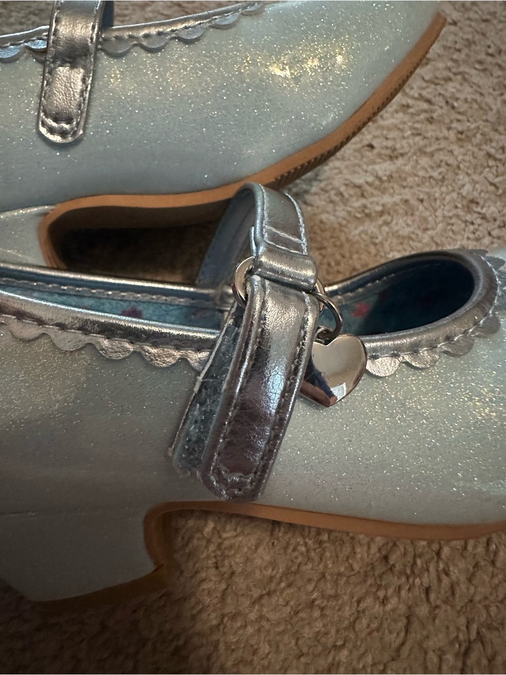 Disney Cinderella Glitter Mary Jane Shoes - Light Blue & Silver - Picture 4 of 6